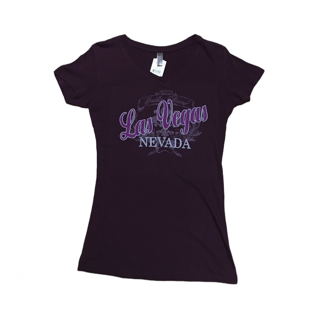 Las Vegas Nevada Hudson News Purple Short Sleeve T Shirt Size M